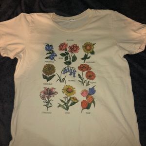 urban outfitters flower chart shirt